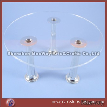 Rond transparent acrylic/perspex dining-table with 3 legs